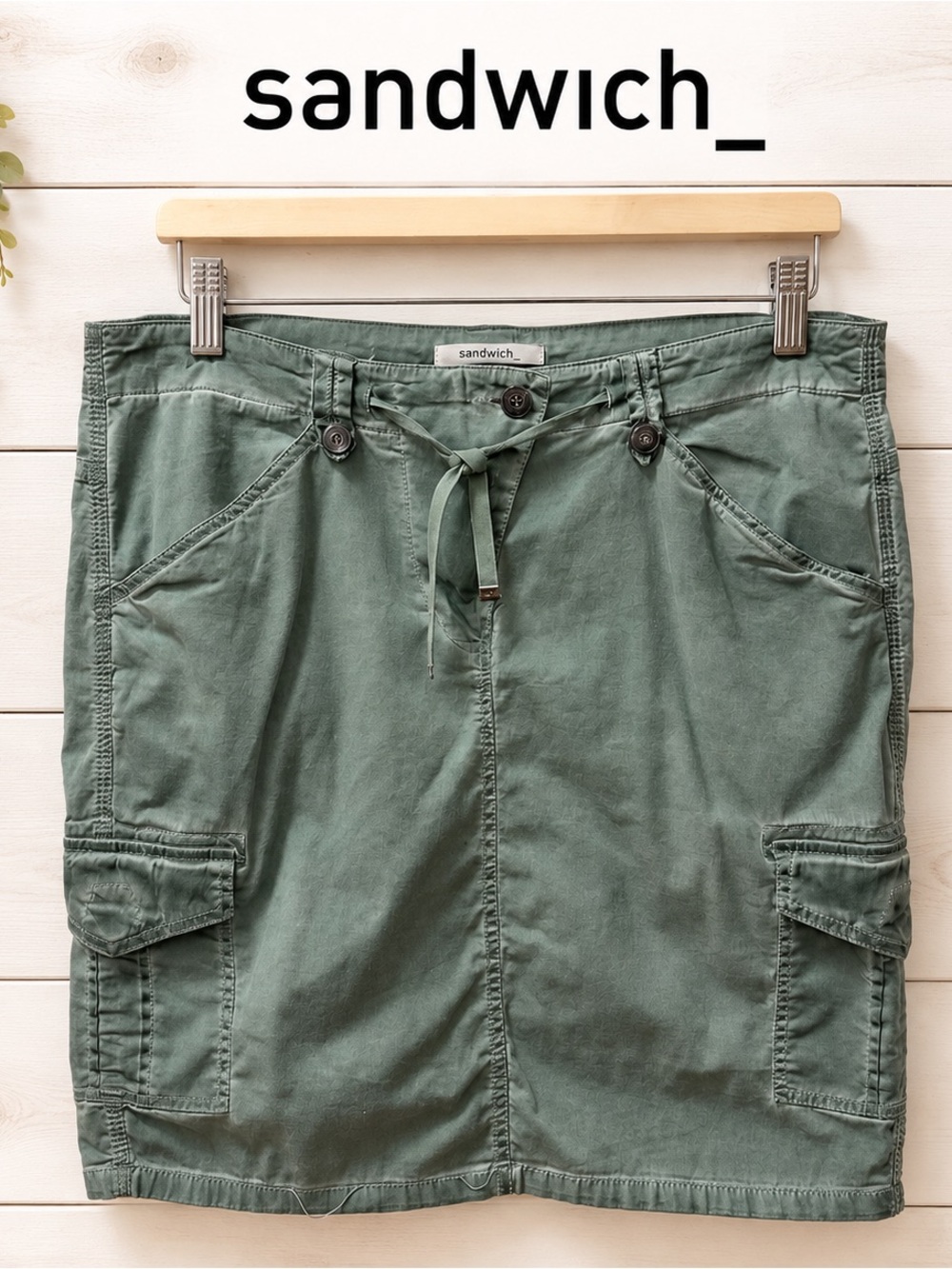 Sandwich Cargo Skirt – Sage Green – Size 38